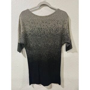Cato Women's M Top Ombre 3/4 Sleeve Sparkle Knit Blouse
